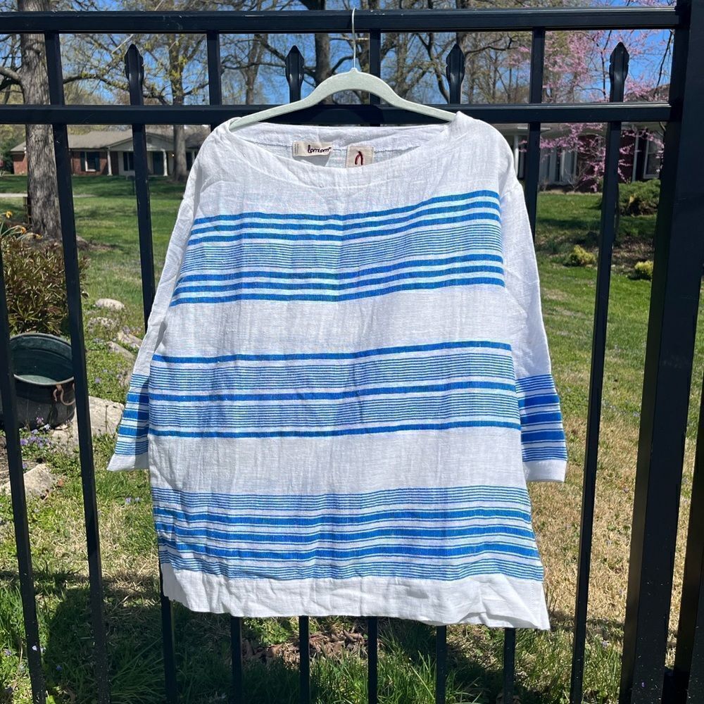 Lemlem Cotton Gauze Striped Tunic Top